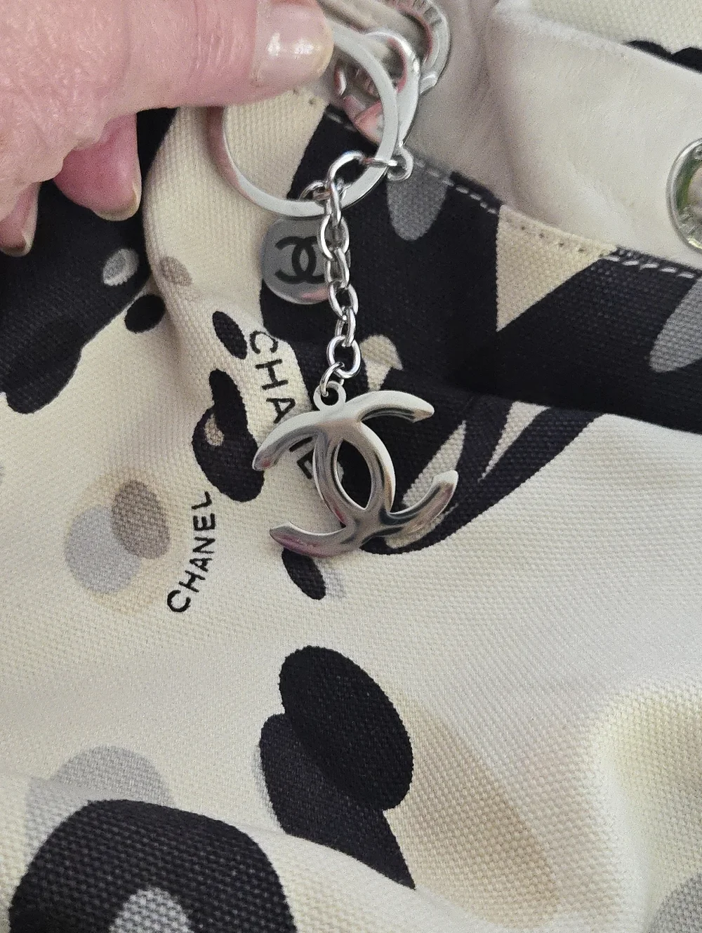 Authentic Chanel Canvas and Leather Tote Bag - Picture 8 of 12
